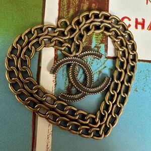 CC Chanel Zipper Pull, Button Gold Tone Charm